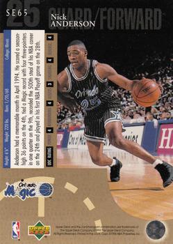 1994-95 Upper Deck - Special Edition Gold #SE65 Nick Anderson Back