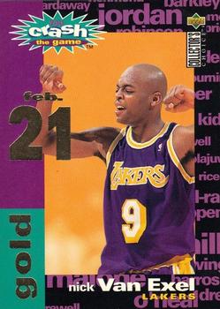 1995-96 Collector's Choice - You Crash the Game Gold: Assists/Rebounds #C5 Nick Van Exel Front
