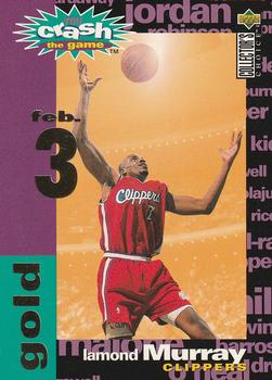 1995-96 Collector's Choice - You Crash the Game Gold: Assists/Rebounds #C10 Lamond Murray Front