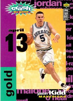 1995-96 Collector's Choice - You Crash the Game Gold: Assists/Rebounds #C12 Jason Kidd Front