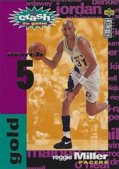1995-96 Collector's Choice - You Crash the Game Gold: Assists/Rebounds #C21 Reggie Miller Front