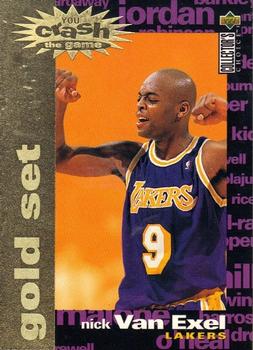 1995-96 Collector's Choice - You Crash the Game Gold Exchange: Assists/Rebounds #C5 Nick Van Exel Front