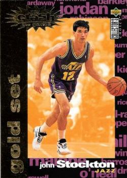 1995-96 Collector's Choice - You Crash the Game Gold Exchange: Assists/Rebounds #C7 John Stockton Front