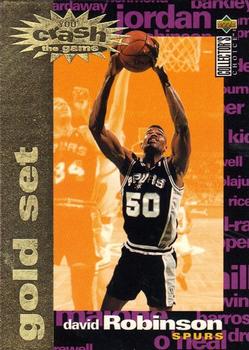 1995-96 Collector's Choice - You Crash the Game Gold Exchange: Assists/Rebounds #C11 David Robinson Front