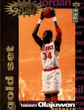 1995-96 Collector's Choice - You Crash the Game Gold Exchange: Assists/Rebounds #C16 Hakeem Olajuwon Front