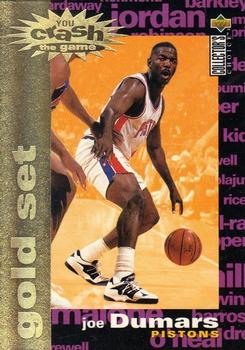1995-96 Collector's Choice - You Crash the Game Gold Exchange: Assists/Rebounds #C28 Joe Dumars Front