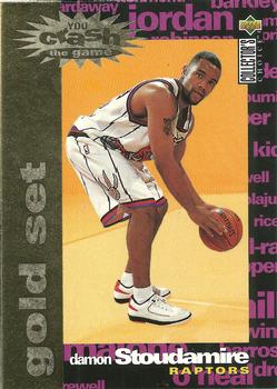 1995-96 Collector's Choice - You Crash the Game Gold Exchange: Assists/Rebounds #C26 Damon Stoudamire Front