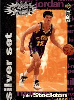 1995-96 Collector's Choice - You Crash the Game Silver Exchange: Assists/Rebounds #C7 John Stockton Front