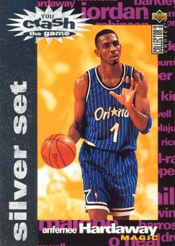 1995-96 Collector's Choice - You Crash the Game Silver Exchange: Assists/Rebounds #C15 Anfernee Hardaway Front