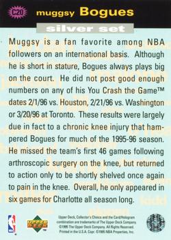 1995-96 Collector's Choice - You Crash the Game Silver Exchange: Assists/Rebounds #C20 Muggsy Bogues Back