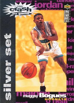1995-96 Collector's Choice - You Crash the Game Silver Exchange: Assists/Rebounds #C20 Muggsy Bogues Front