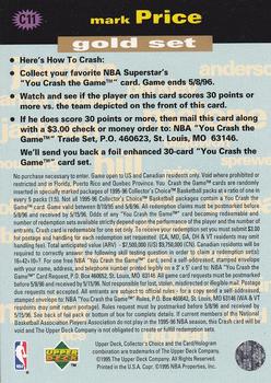 1995-96 Collector's Choice - You Crash the Game Gold: Scoring #C11 Mark Price Back