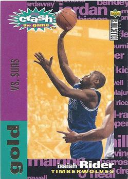 1995-96 Collector's Choice - You Crash the Game Gold: Scoring #C12 Isaiah Rider Front