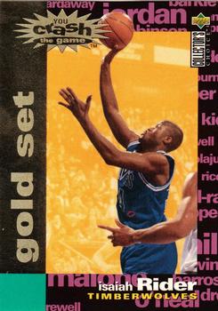 1995-96 Collector's Choice - You Crash the Game Gold Exchange: Scoring #C12 Isaiah Rider Front