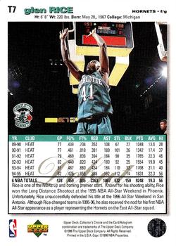 1995-96 Collector's Choice - 1995-1996 Debut Exchange #T7 Glen Rice Back