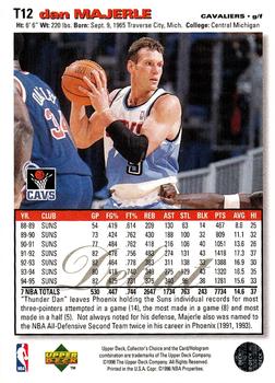 1995-96 Collector's Choice - 1995-1996 Debut Exchange #T12 Dan Majerle Back