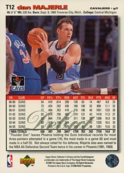 1995-96 Collector's Choice - 1995-1996 Debut Player's Club #T12 Dan Majerle Back