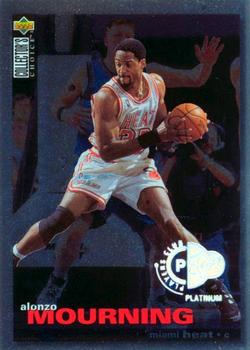 1995-96 Collector's Choice - 1995-1996 Debut Player's Club Platinum #T18 Alonzo Mourning Front