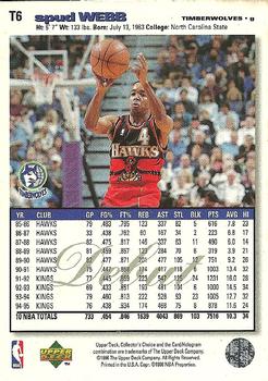 1995-96 Collector's Choice - 1995-1996 Debut Player's Club Platinum #T6 Spud Webb Back