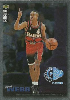 1995-96 Collector's Choice - 1995-1996 Debut Player's Club Platinum #T6 Spud Webb Front