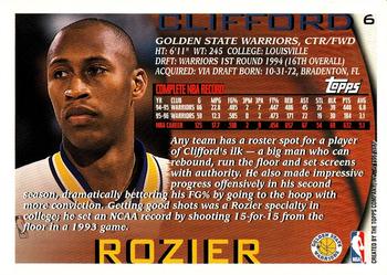1996-97 Topps #6 Clifford Rozier Back