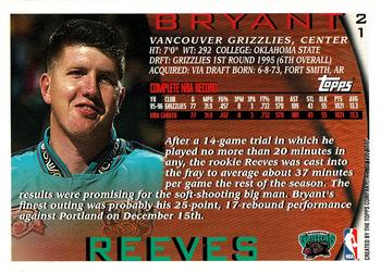 1996-97 Topps #21 Bryant Reeves Back