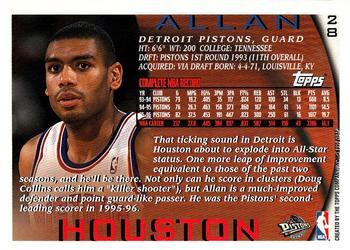 1996-97 Topps #28 Allan Houston Back