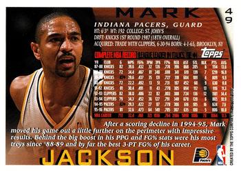 1996-97 Topps #49 Mark Jackson Back