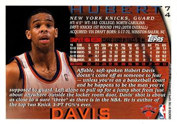 1996-97 Topps #74 Hubert Davis Back
