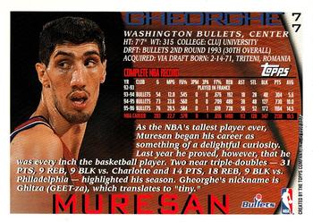1996-97 Topps #77 Gheorghe Muresan Back