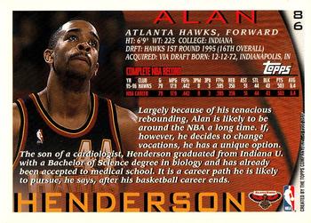 1996-97 Topps #86 Alan Henderson Back