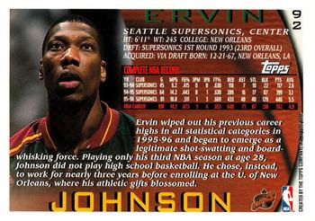 1996-97 Topps #92 Ervin Johnson Back