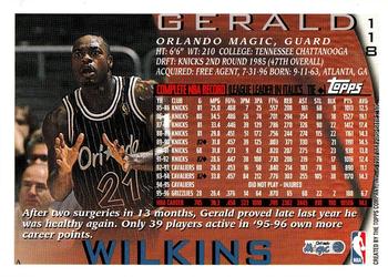 1996-97 Topps #118 Gerald Wilkins Back