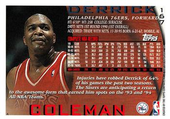 1996-97 Topps #167 Derrick Coleman Back