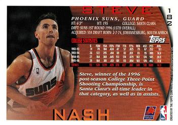 1996-97 Topps #182 Steve Nash Back