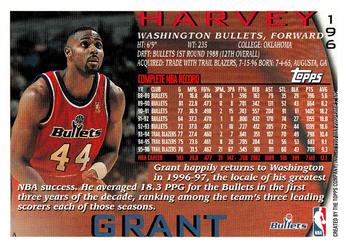 1996-97 Topps #196 Harvey Grant Back