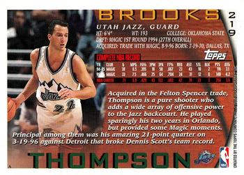 1996-97 Topps #219 Brooks Thompson Back