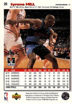 1995-96 Collector's Choice - Player's Club #20 Tyrone Hill Back