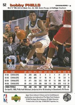 1995-96 Collector's Choice - Player's Club #52 Bobby Phills Back