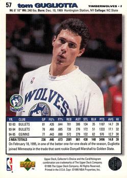 1995-96 Collector's Choice - Player's Club #57 Tom Gugliotta Back