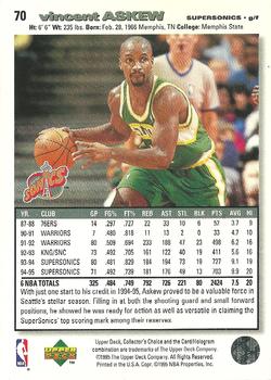 1995-96 Collector's Choice - Player's Club #70 Vincent Askew Back