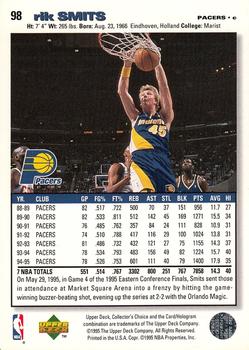 1995-96 Collector's Choice - Player's Club #98 Rik Smits Back