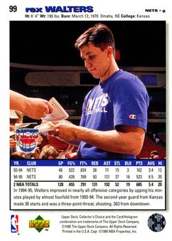 1995-96 Collector's Choice - Player's Club #99 Rex Walters Back