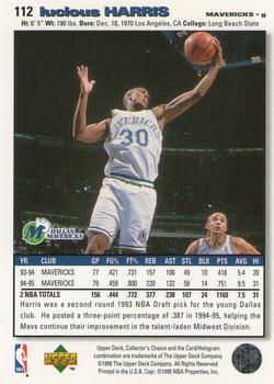 1995-96 Collector's Choice - Player's Club #112 Lucious Harris Back