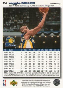 1995-96 Collector's Choice - Player's Club #157 Reggie Miller Back
