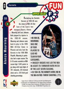 1995-96 Collector's Choice - Player's Club #168 Alonzo Mourning Back