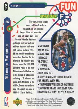 1995-96 Collector's Choice - Player's Club #172 Dikembe Mutombo Back