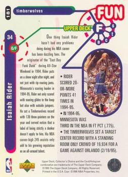 1995-96 Collector's Choice - Player's Club #181 Isaiah Rider Back