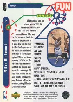 1995-96 Collector's Choice - Player's Club #188 Mitch Richmond Back