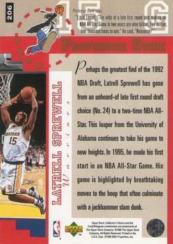 1995-96 Collector's Choice - Player's Club #206 Latrell Sprewell Back